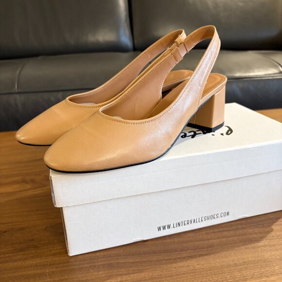L’INTERVALLE Jarotes 38 camel slingback NWT - Picture 2 of 12